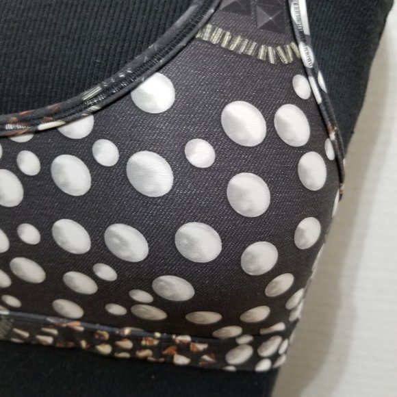 Reebok sports bra XS stud print racerback PlayIce pullover style workout gym - Picture 7 of 15